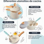 Play Kitchen Pots y Pans Set, Pretend Play Utensils Accessories