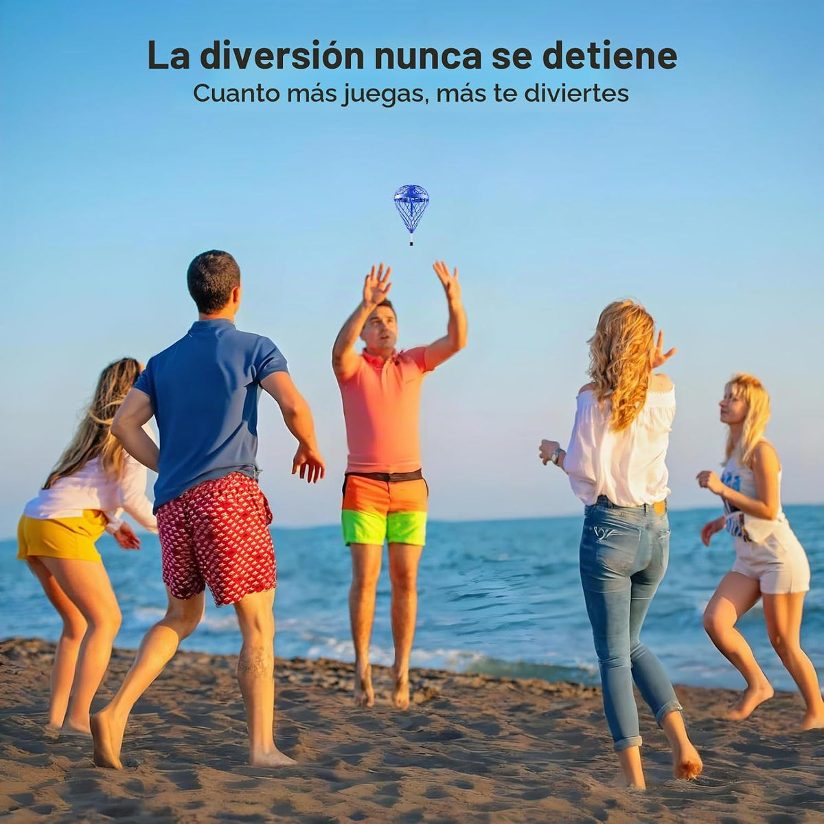 LEMATRIX Juguete de pelota rebotadora voladora 2025, juguete interactivo para exteriores controlado a mano con giro 3D, juguetes exteriores para niños de 6 a 12 años, regalos de cumpleaños para adolescentes, niños y niñas (azul)