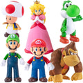 Mario Figures - Juego de 6 figuras de acción de Mario Bros