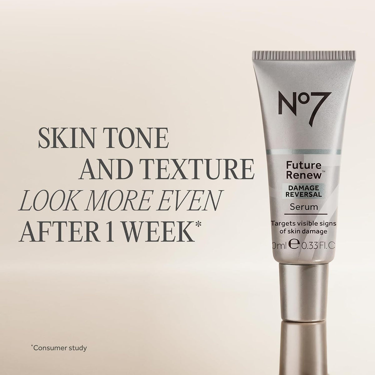 No7 Future Renew - Suero facial de reversión de daños para piel rad...