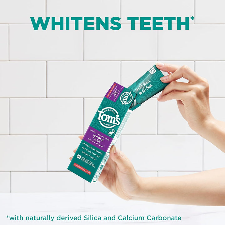 Tom's of Maine Whole Care Pasta de dientes natural con flúor, c...
