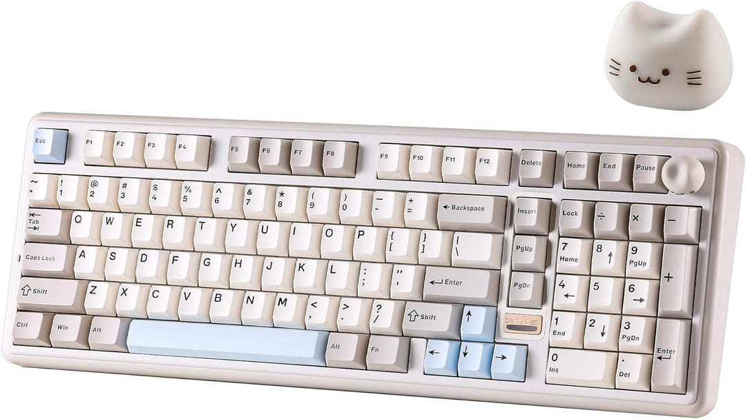 YUNZII B98 PRO QMK\/VIA Wireless Mechanical Gaming Keyboard, 96% La...