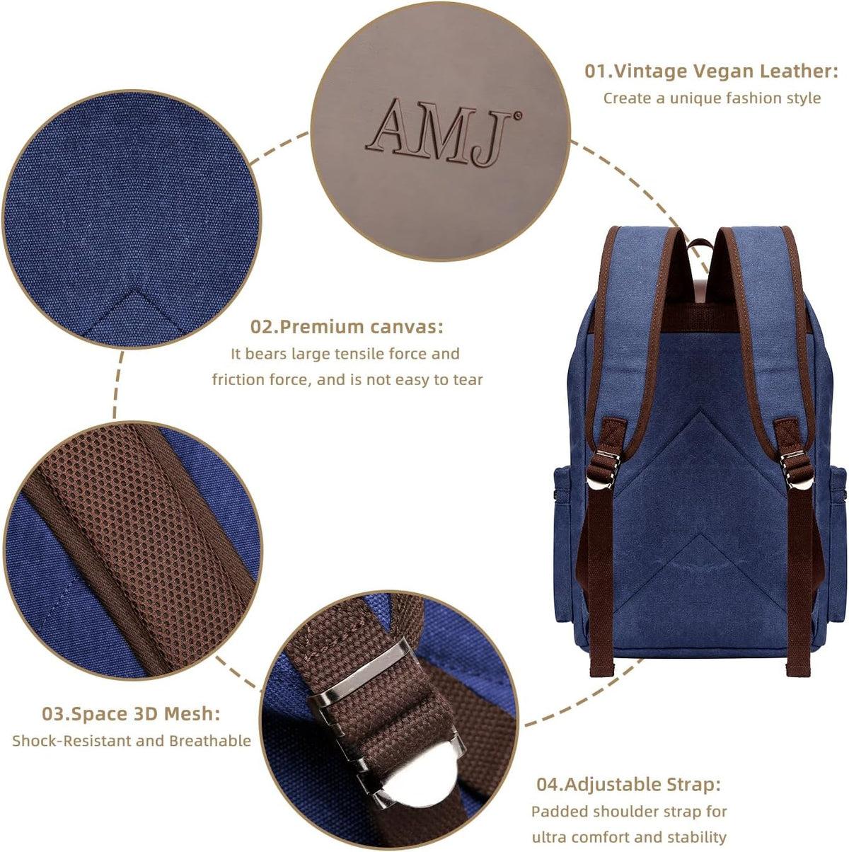 Mochila de viaje para laptop, mochilas de trabajo para hombres y mujeres, mochilas casuales de senderismo, mochila