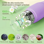 Microscopio de bolsillo para niños, microscopio portátil 1000X para niños | Mini microscopios de foto y video | Microscopios digitales de 2 pulgadas para niños de 3 a 10 años de edad, juguetes de regalos