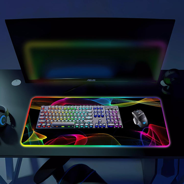 Armanza Alfombrilla de ratón RGB para juegos, alfombrilla grande co...
