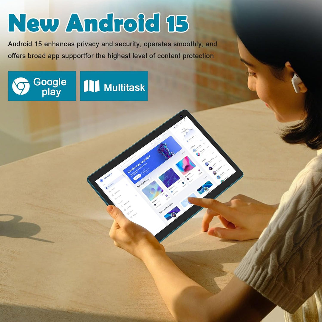Tablet Android 15 de 10 pulgadas, tableta 2 en 1 con teclado. 8GB R...