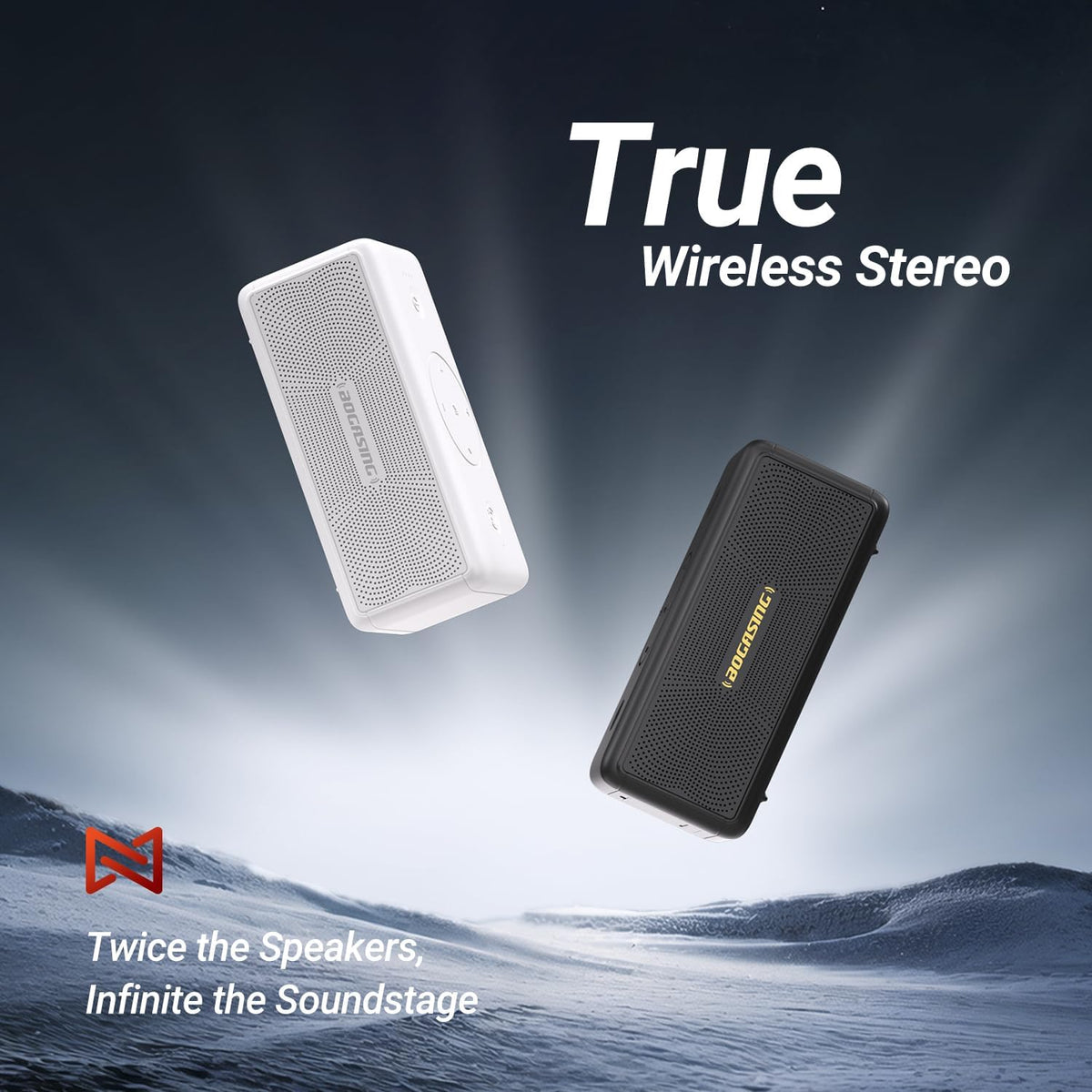 BOGASING Altavoces Bluetooth, altavoz inalámbrico portátil M5 con s...