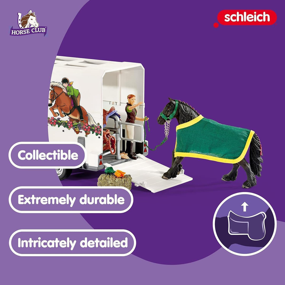 Schleich Horse Club - Juego de caballos de 38 piezas, camión y remolque - 5