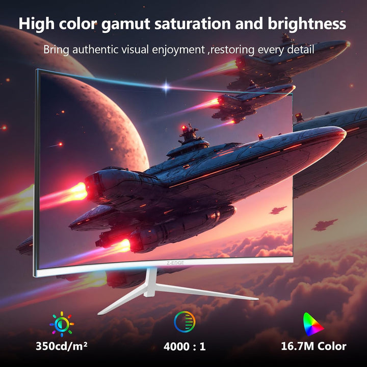 Z-Edge Monitor curvo para juegos de 27 pulgadas, FHD 1080P 240Hz 28...