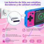 Juego de mano para niños, 220 videojuegos de 32 bits integrados, pantalla IPS de 3.0 pulgadas, juego portátil recargable, mini arcade de viaje, juguetes electrónicos de regalo para niños