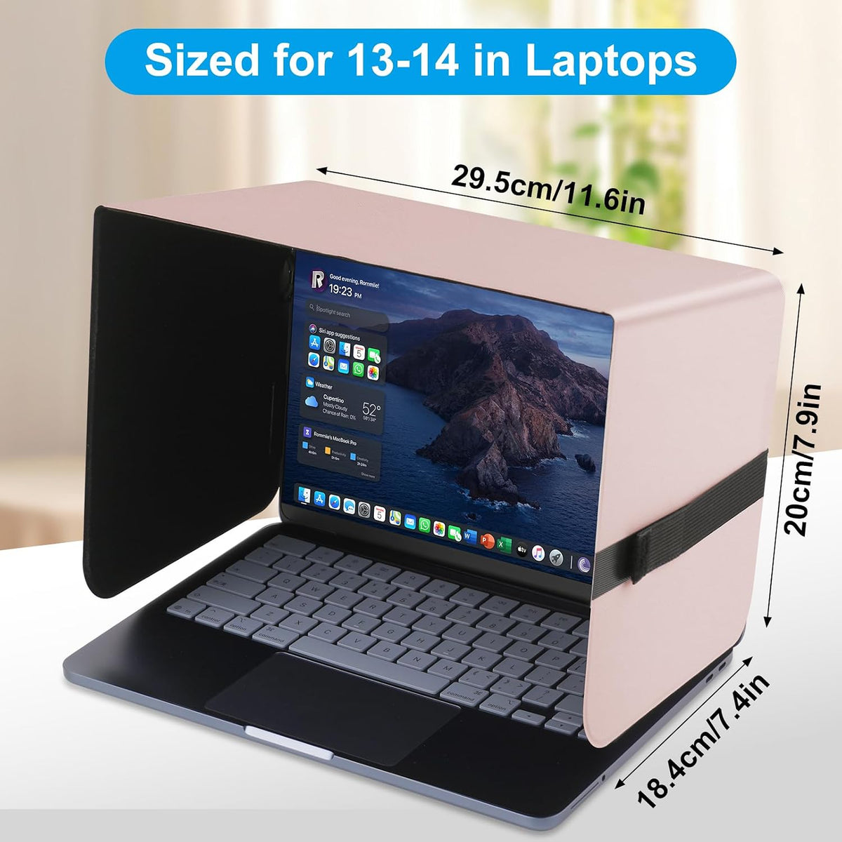 HoYiXi Parasol plegable para laptop y escudo de privacidad, se adap...