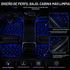 Alfombrillas LED para automóvil con control de aplicación, 100 modos de luz RGB, luces interiores de luz de estrellas de ajuste universal, impermeables, lavables, accesorios de automóvil para un