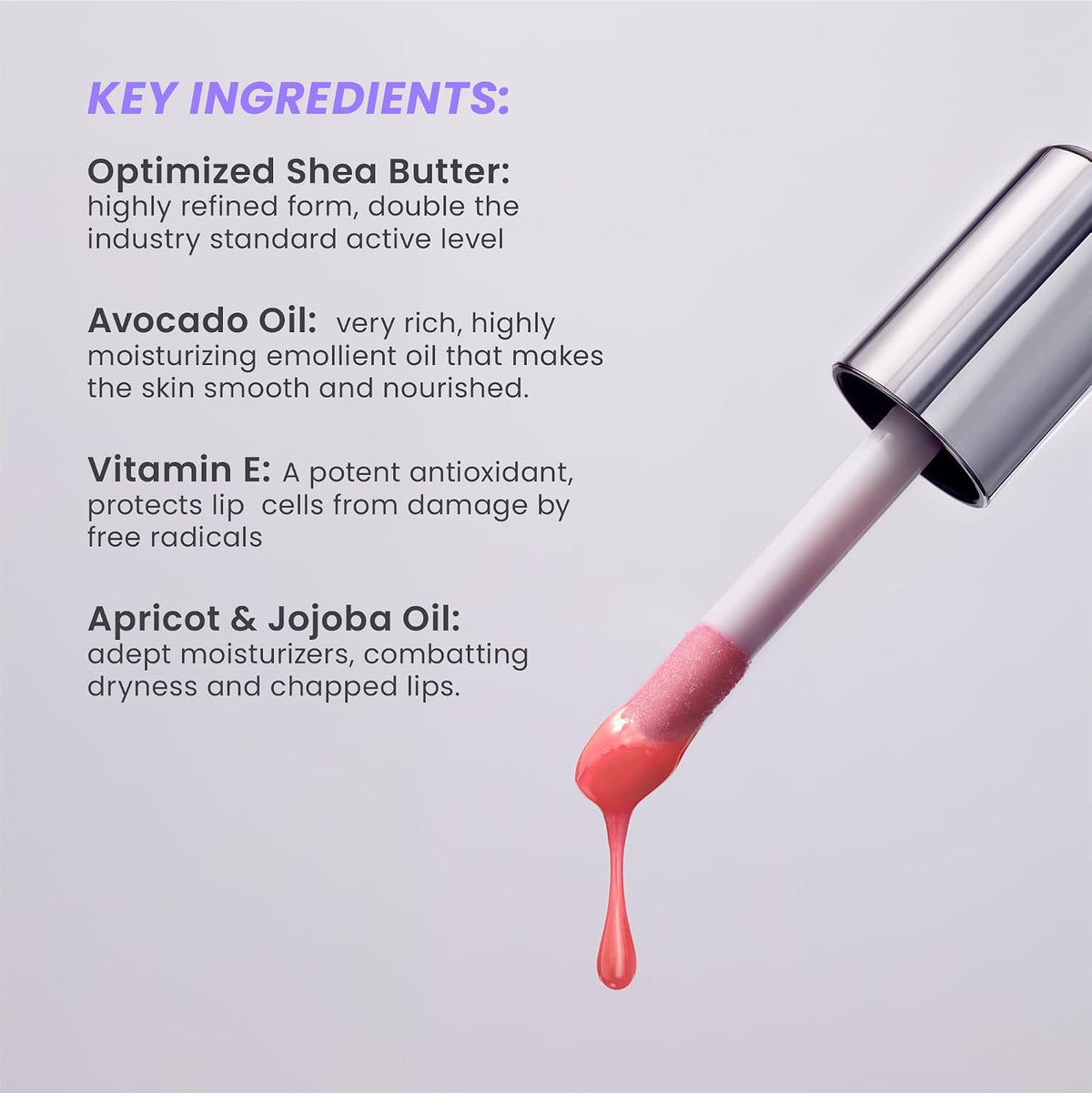 Wonderskin Lip Oil Rehab Serum - Aceite labial tintado, hidratante,...