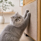 Catify - Alfombrilla rascador para gatos, color beige, L: 78 pulgadas