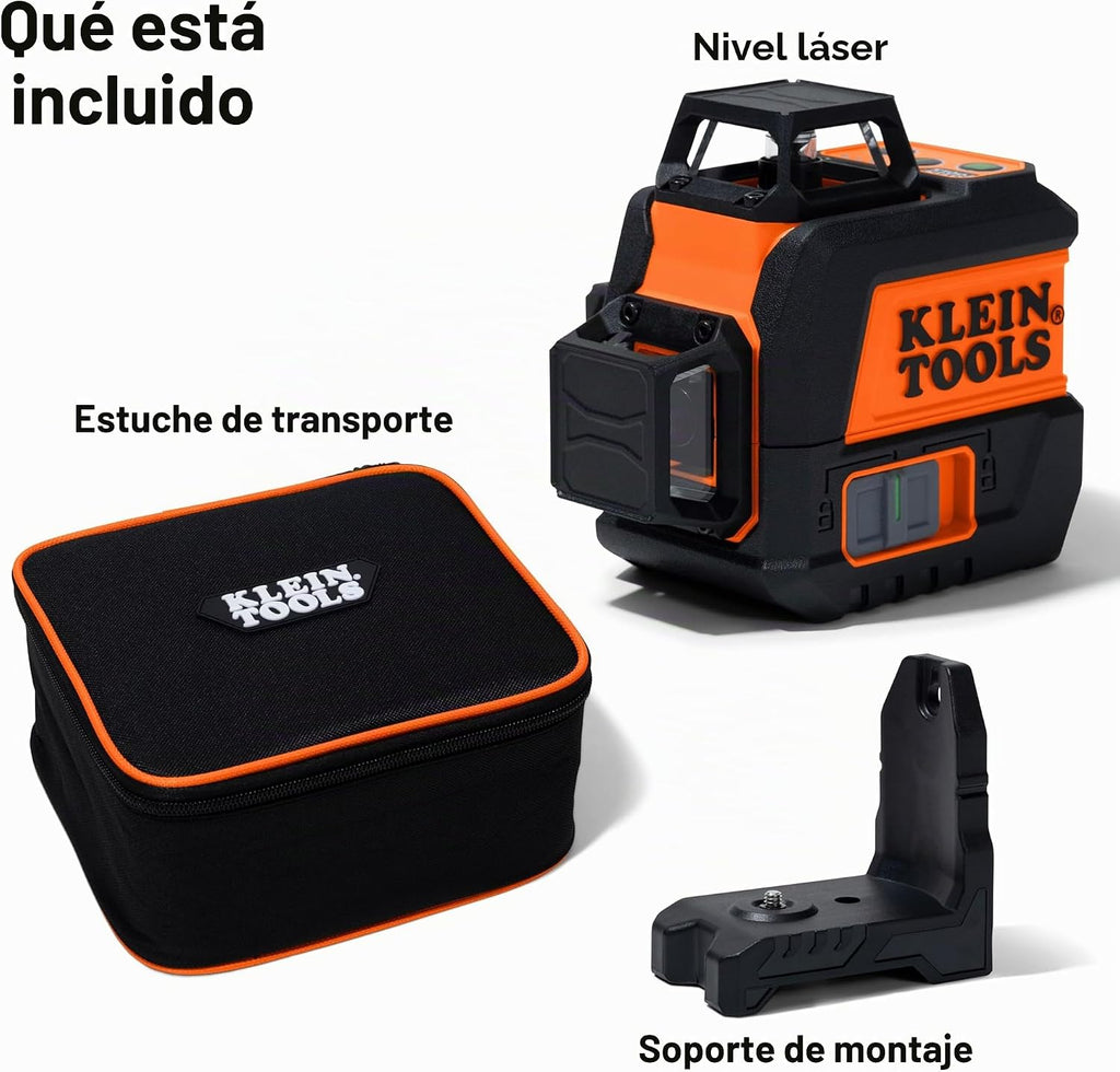 Klein Tools Nivel láser autonivelante compacto 93CPLG, 100 pies