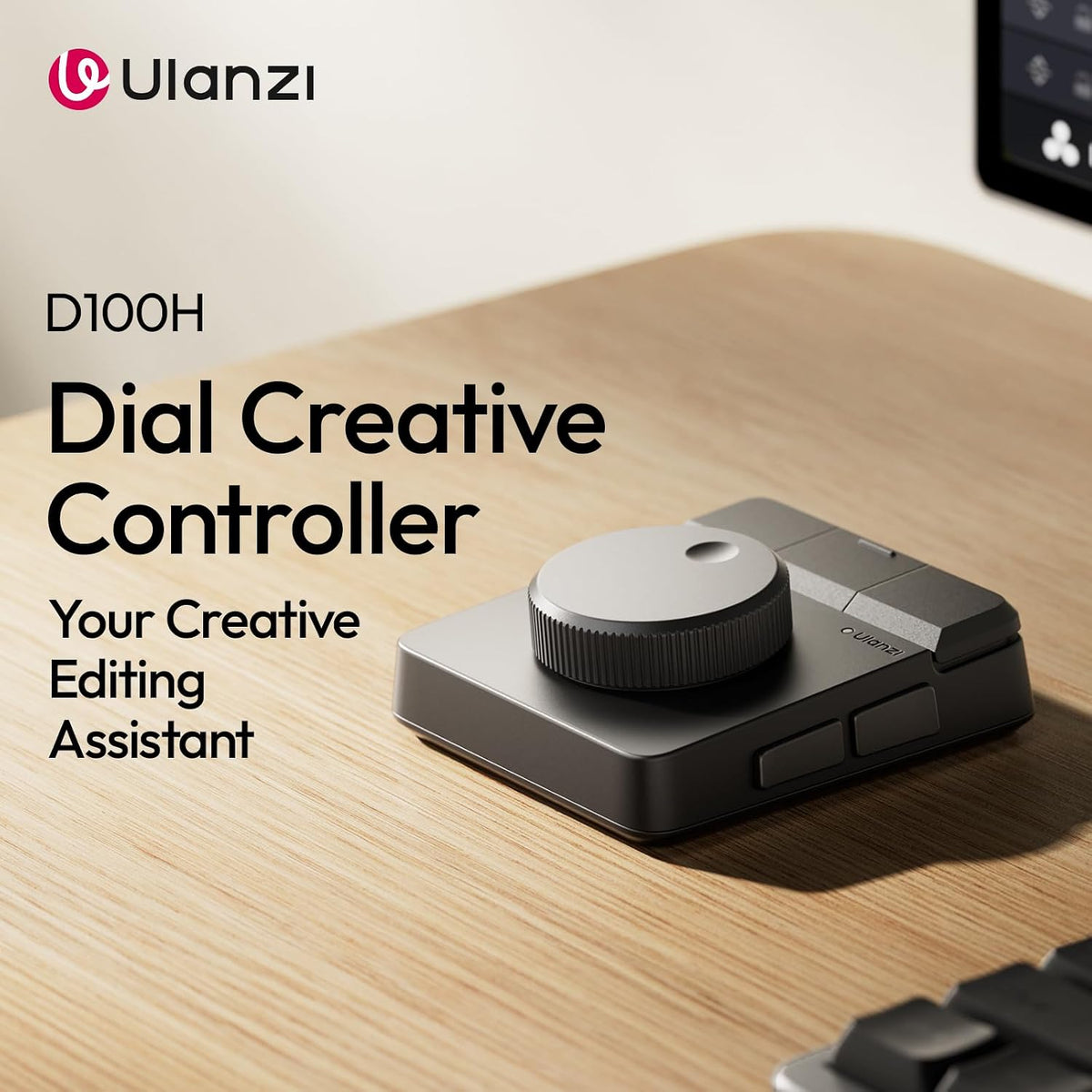 ULANZI Teclado de edición de video D100H con perilla de marcación Bluetooth