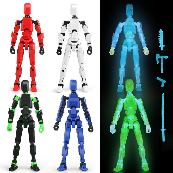 Juego luminoso de 13 figuras de acción, 6 figuras de acción de robo...