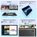 Evermyth Tableta, tableta Android de 10 pulgadas con Ocata Core, 8G...