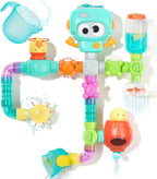 STEM - Juguetes de baño de construcción para niños de 3 a 8 años | Kit de montaje de tubería de agua DIY con ventosas | Juguetes educativos para bañera para niños a partir de 3 años |