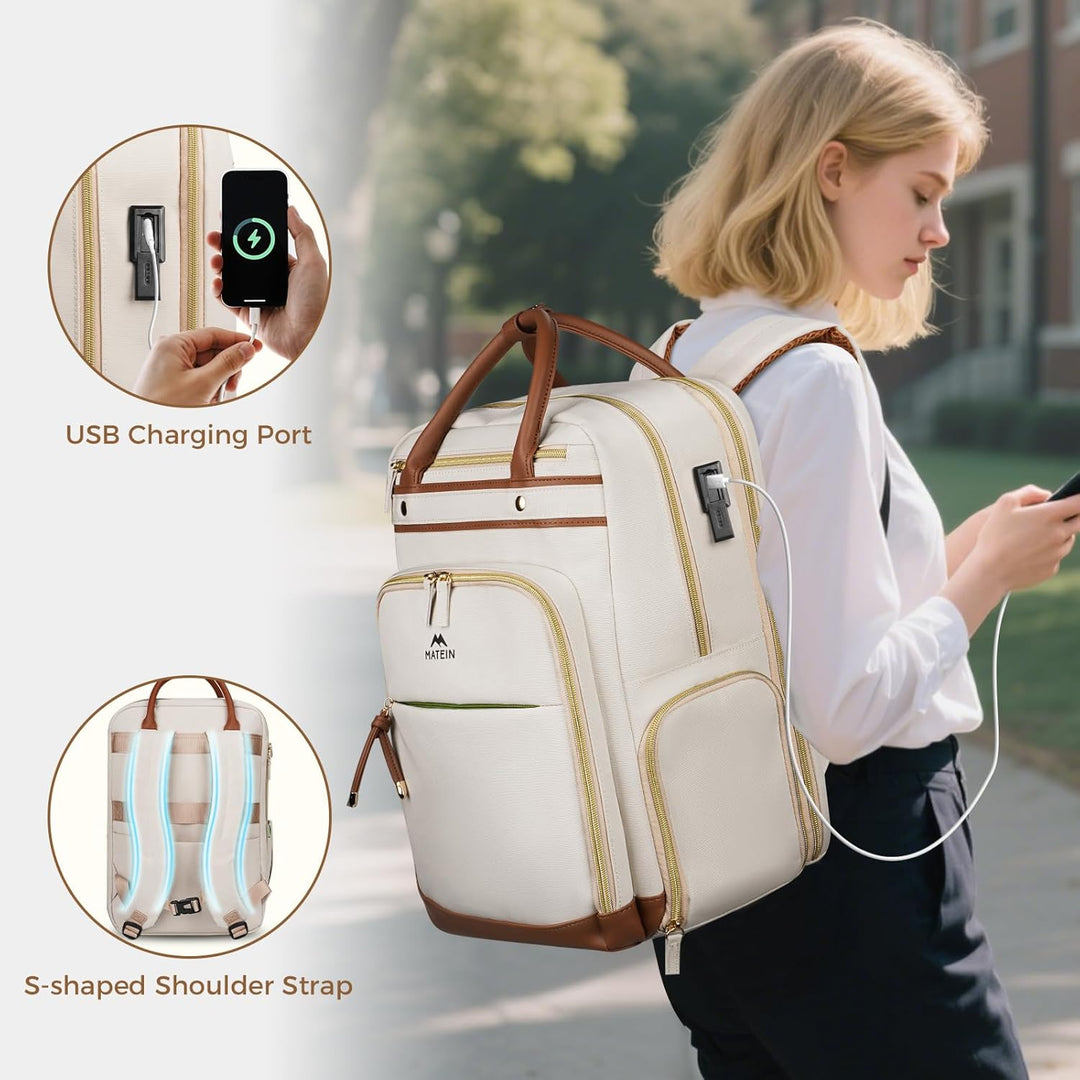 MATEIN Mochila de trabajo para profesores con compartimento para al...