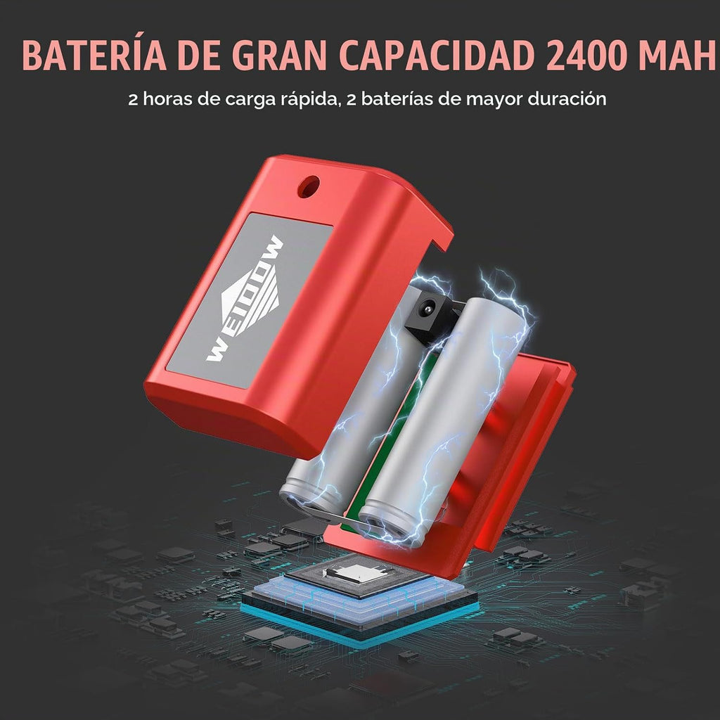 Kit de nivel láser, plástico y aluminio, trípode, batería doble, larga vida útil