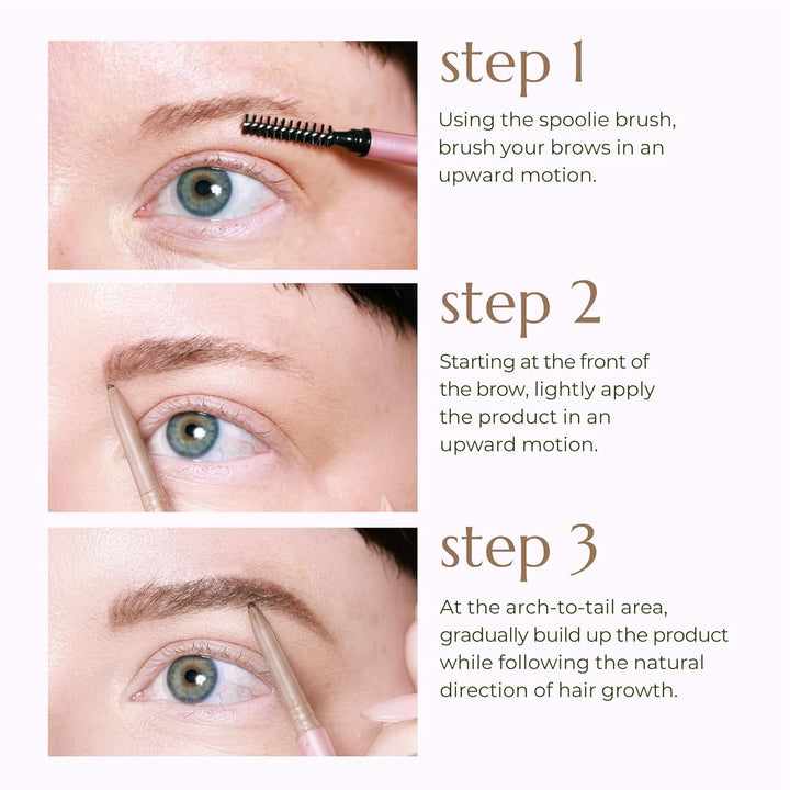 Lápiz delineador para cejas con de color con cepillo