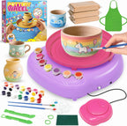 Rueda de cerámica para niños, kit completo con arcilla seca al aire