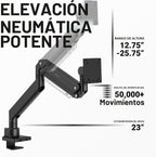 Brazo de monitor resistente para pantallas ultraanchas de 57", soporta hasta 59.4 libras, soporte de escritorio de movimiento completo con VESA de liberación rápida (75/100/7.874 in