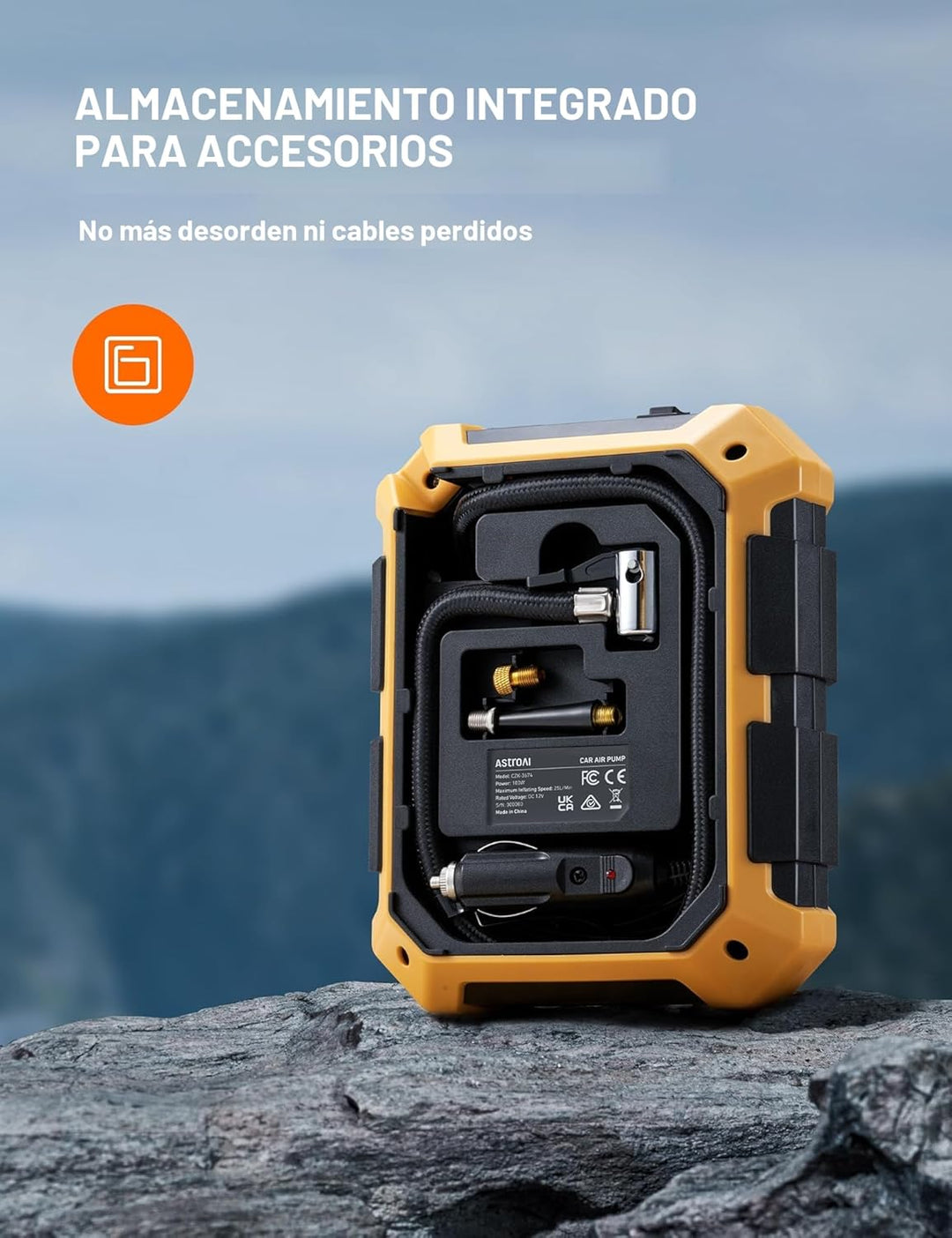 AstroAI Inflador de neumáticos Compresor de aire 12V DC Compresor d...