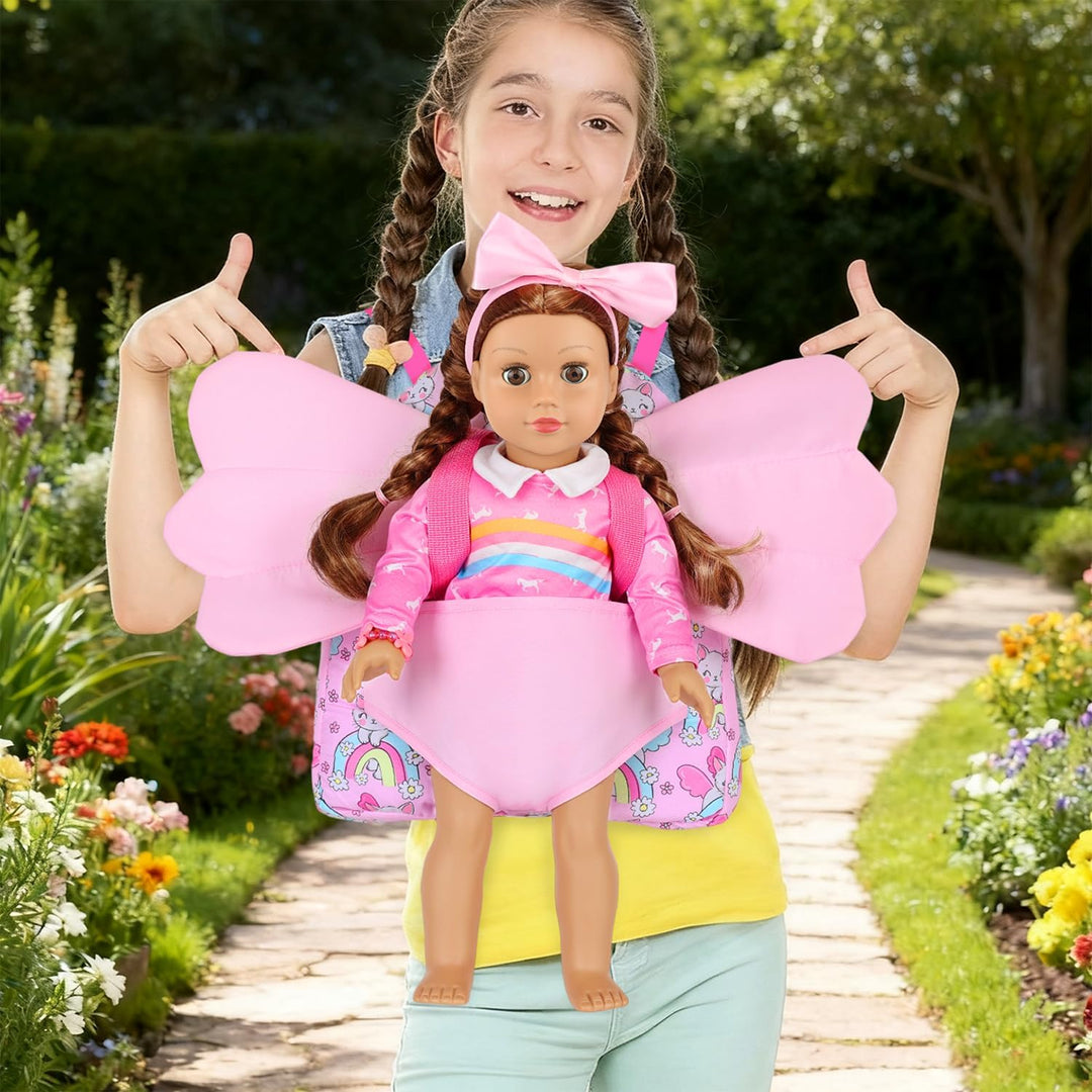 Ecore Fun Juego de mochila para muñecas de 18 pulgadas, 6 piezas de...