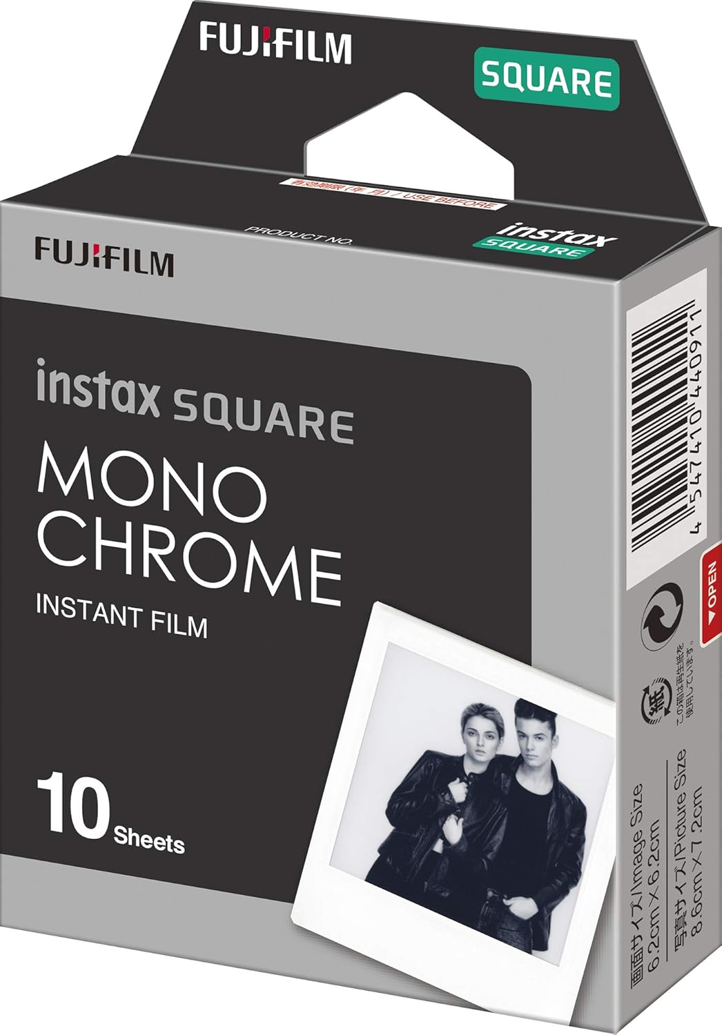 Fujifilm instax Square - Película monocromática (10 exposiciones, 2...