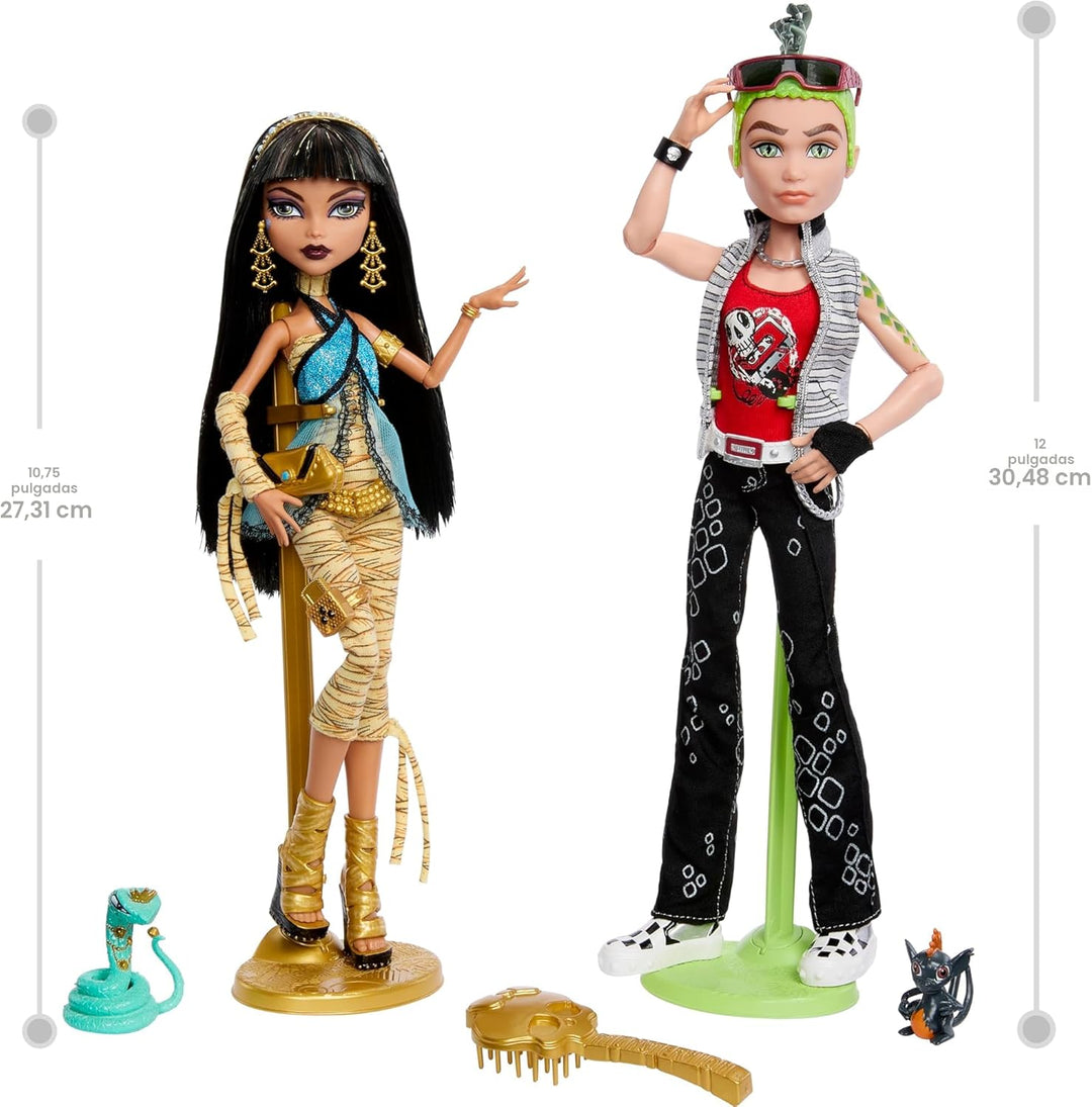 Monster High Booriginal Creeproduction Muñecas, paquete de 2, repro...