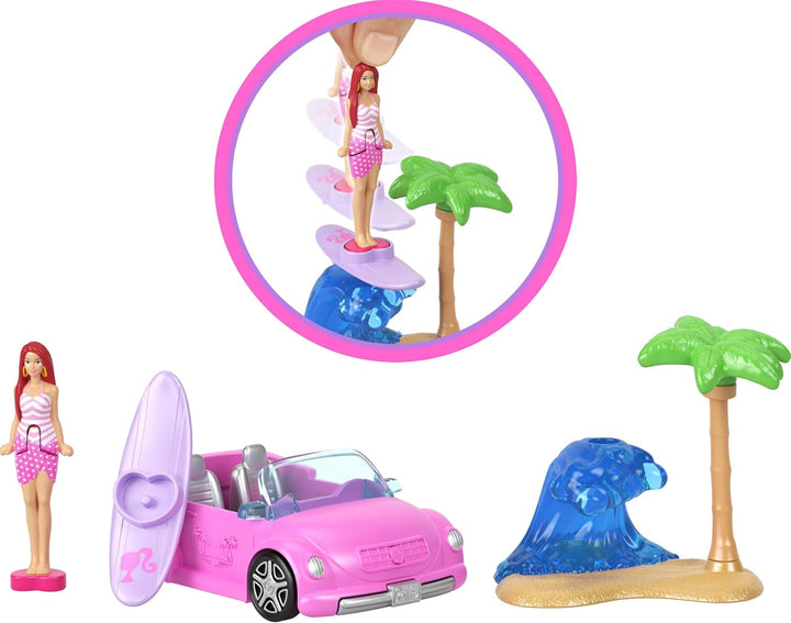 Barbie Mini BarbieLand Paquete de 4 Muñecas y Vehículos de Juguete...