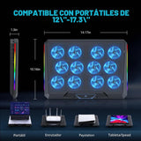 Trullypine Almohadilla de refrigeración para laptop con 12 ventilad...