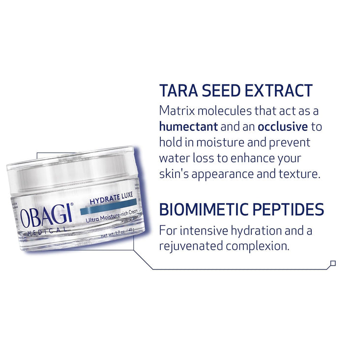 Obagi Hydrate Luxe - Hidratante ultra rico - No comedogénico con ex...