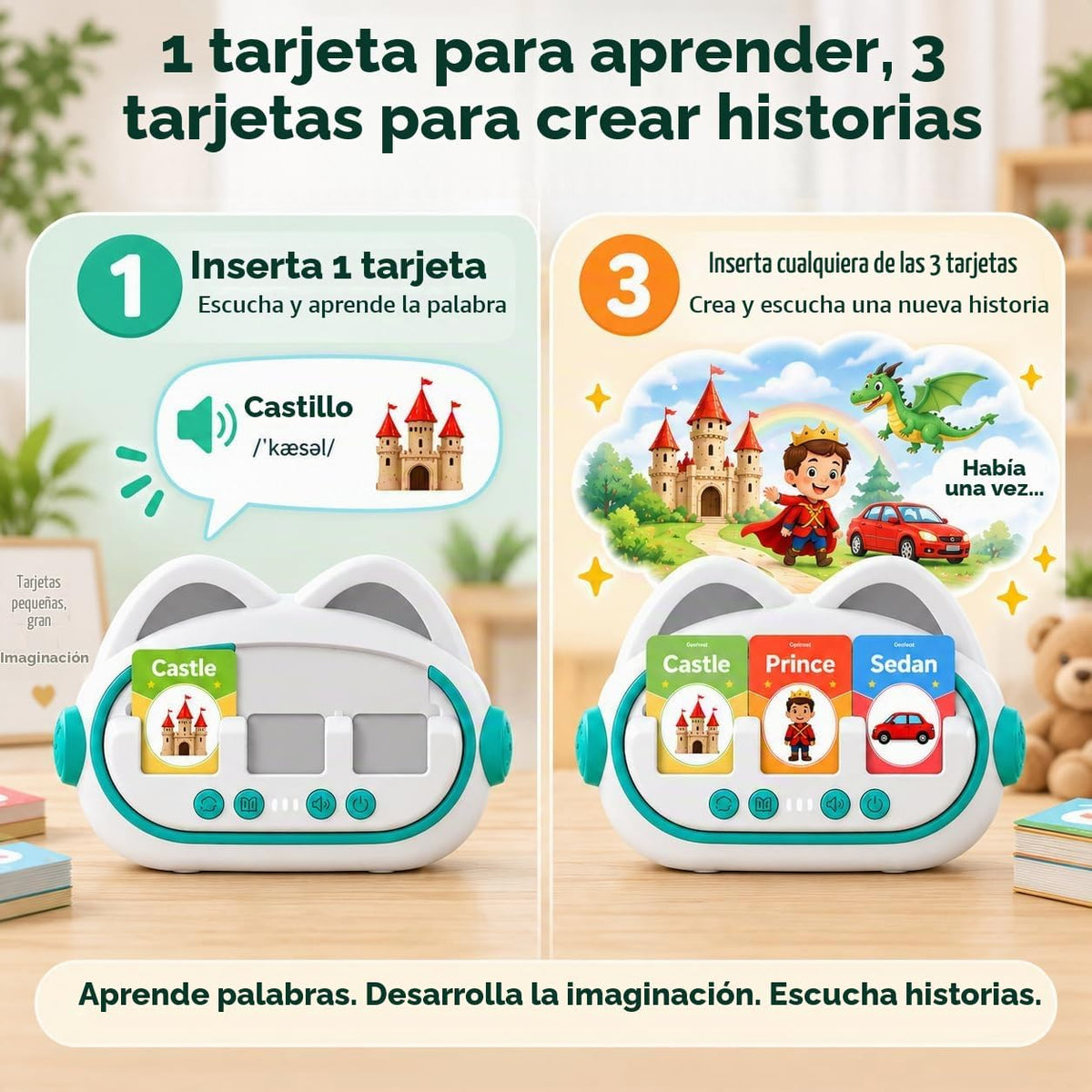 Tarjetas didácticas parlantes prémium 2026 y creador de historias para niños pequeños, 150 tarjetas de 300 palabras, juguete de aprendizaje Montessori, juguete educativo de aprendizaje de vocabulario