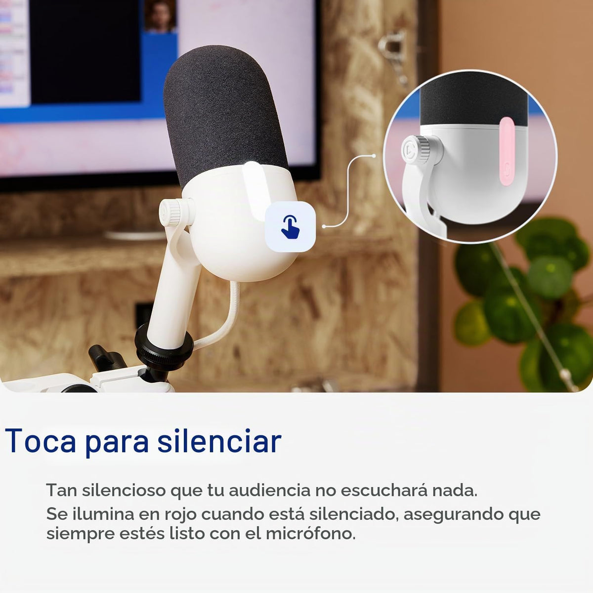 Elgato Micrófono de condensador USB Wave: Neo, toque para silenciar