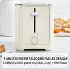 Martha Stewart Tostadora de 2 rebanadas, 3 ajustes preestablecidos y 10