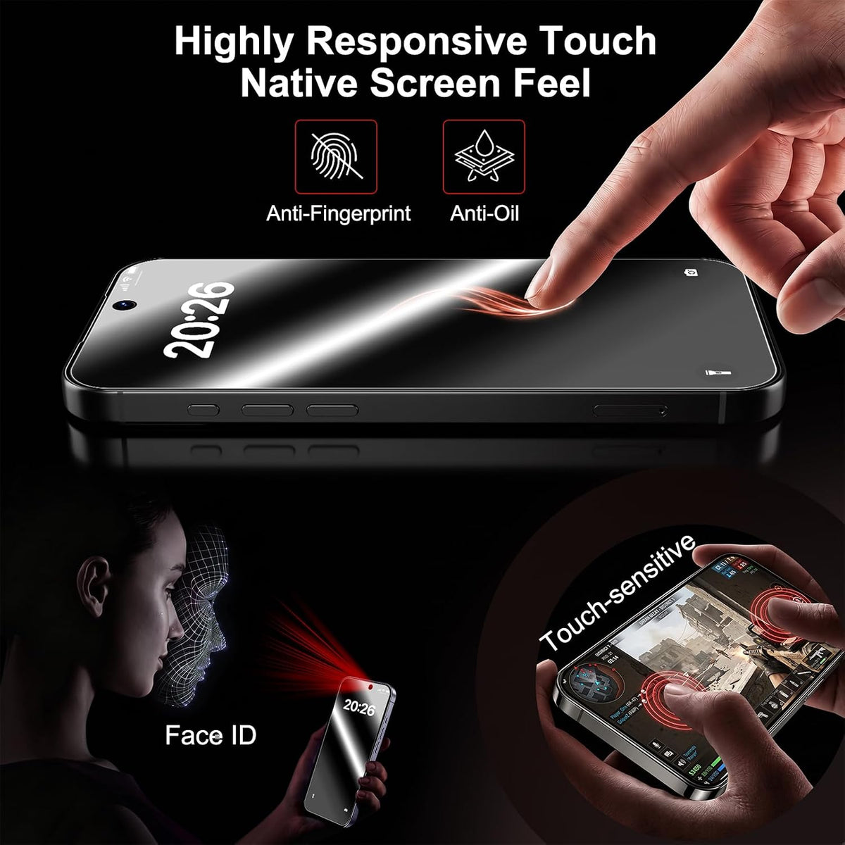 Huibao Protector de pantalla convertidor de luz roja para iPhone 17/16 Pro