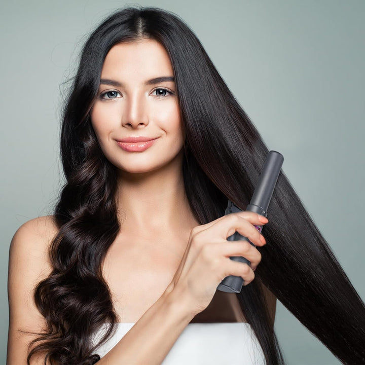 Layhou Plancha y rizador de pelo inalámbrico 2 en 1, mini plancha p...