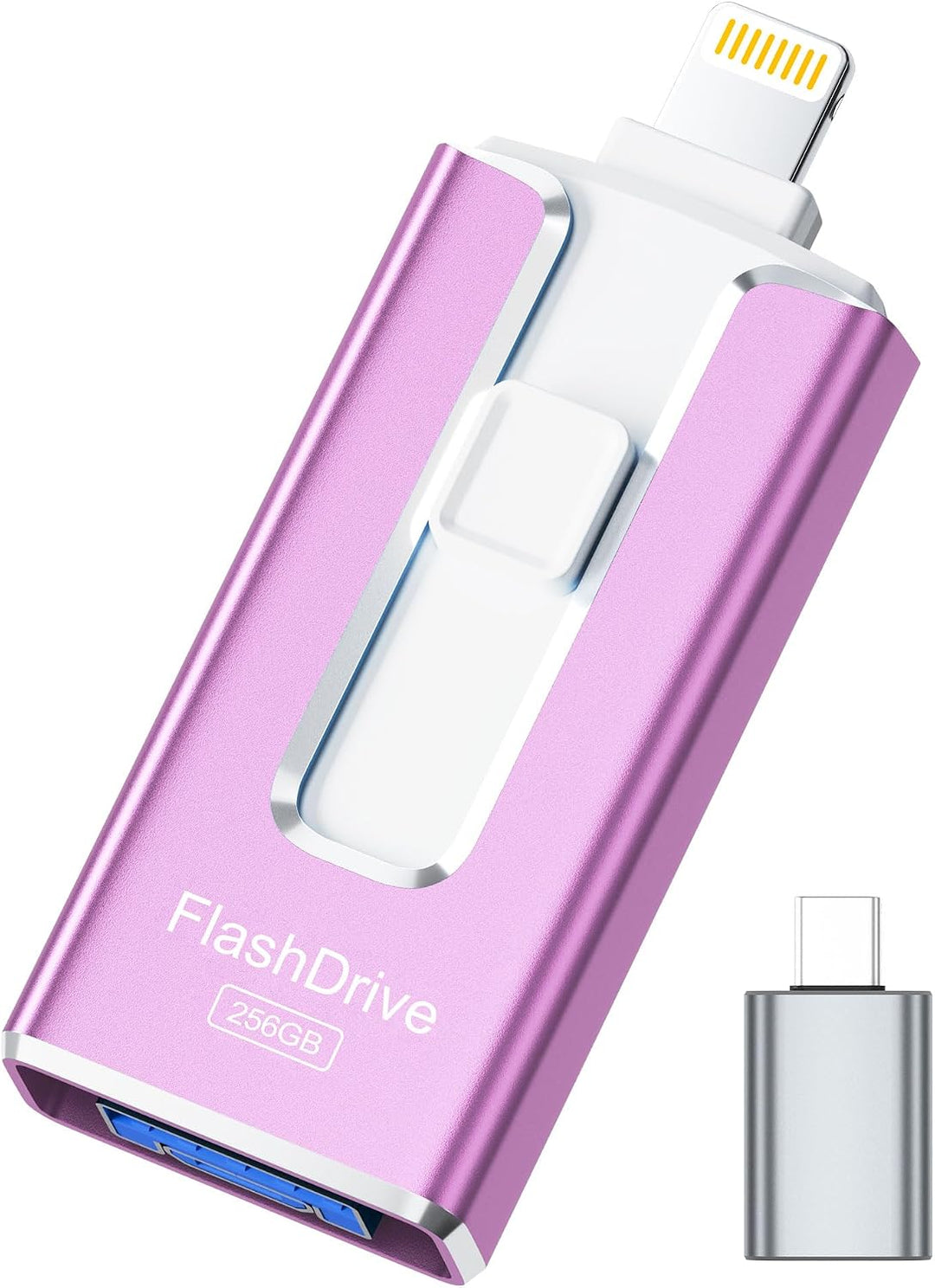 Unidad flash con certificación MFi para iPhone iPad de 256 GB, barr...