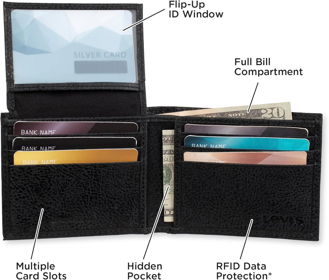 Levi's Men's Classic Bifold Wallet with Multiple Card Slots...
