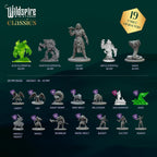 Encuentros clásicos - Set de expansión I - 60 miniaturas icónicas DND a granel, monstruos sin pintar, miniaturas DND para juegos de mesa RPG, miniaturas D&D, figuritas de fantasía, miniaturas de