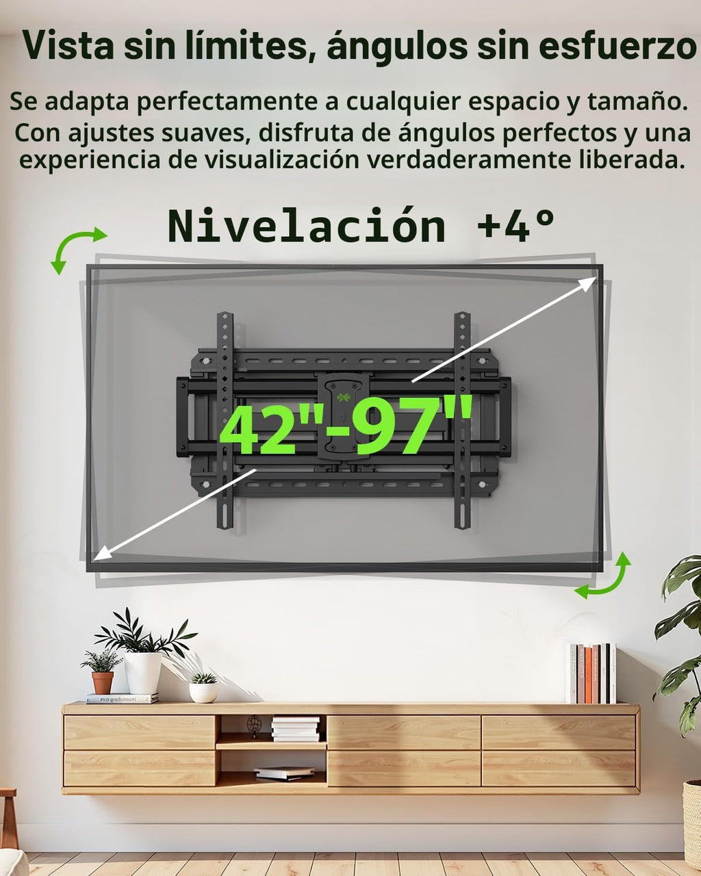 USX MOUNT Soporte de pared para TV de movimiento completo para televisores