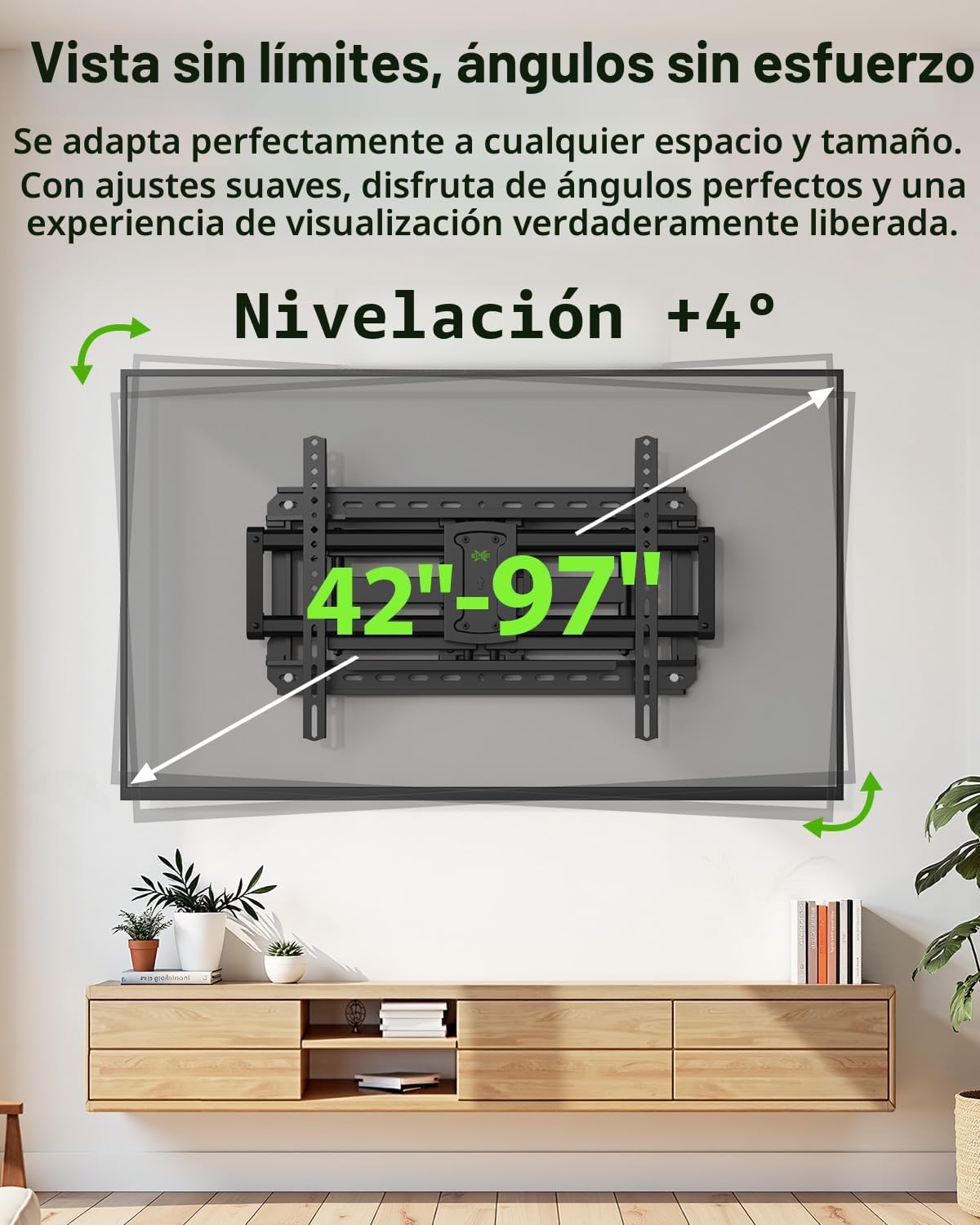 USX MOUNT Soporte de pared para TV de movimiento completo para televisores