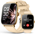 Reloj inteligente para mujeres y hombres, contestar/hacer llamadas, reloj de seguimiento de pasos de fitness impermeable IP68 con monitor de sueño/contador de actividad/modo deportivo más de 110 años, reloj inteligente compatible con Android iPhone