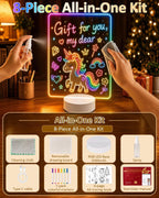 Tablero de dibujo LED para niños de 3 a 12 años, kits de arte con luz para