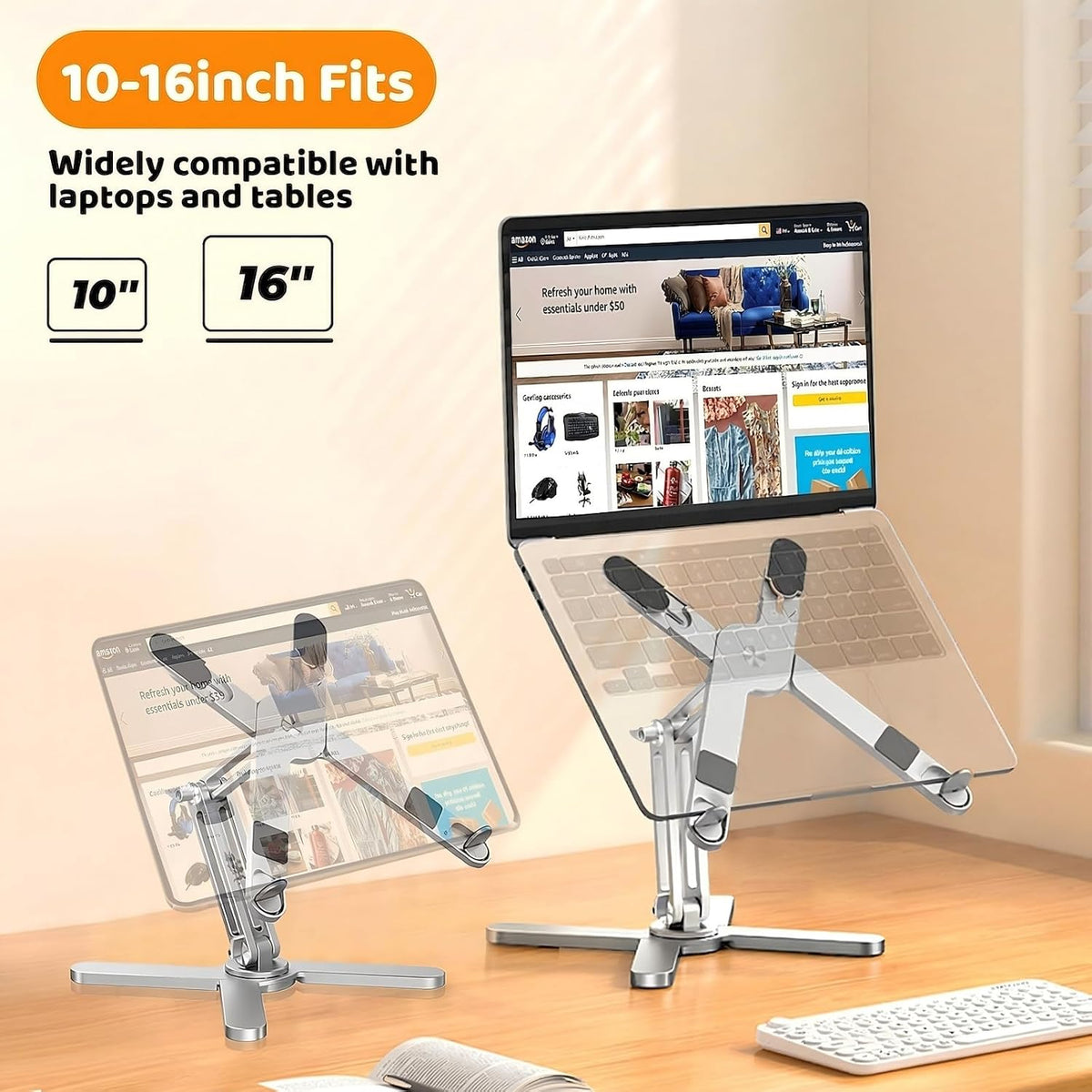 Moallia Soporte telescópico ergonómico giratorio de 360 grados para...
