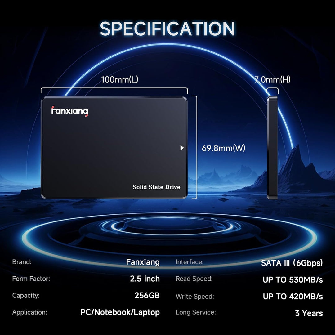 fanxiang 256GB SSD SATA III de 2.5" SATA 6 Gb\/s. Unidad intern...