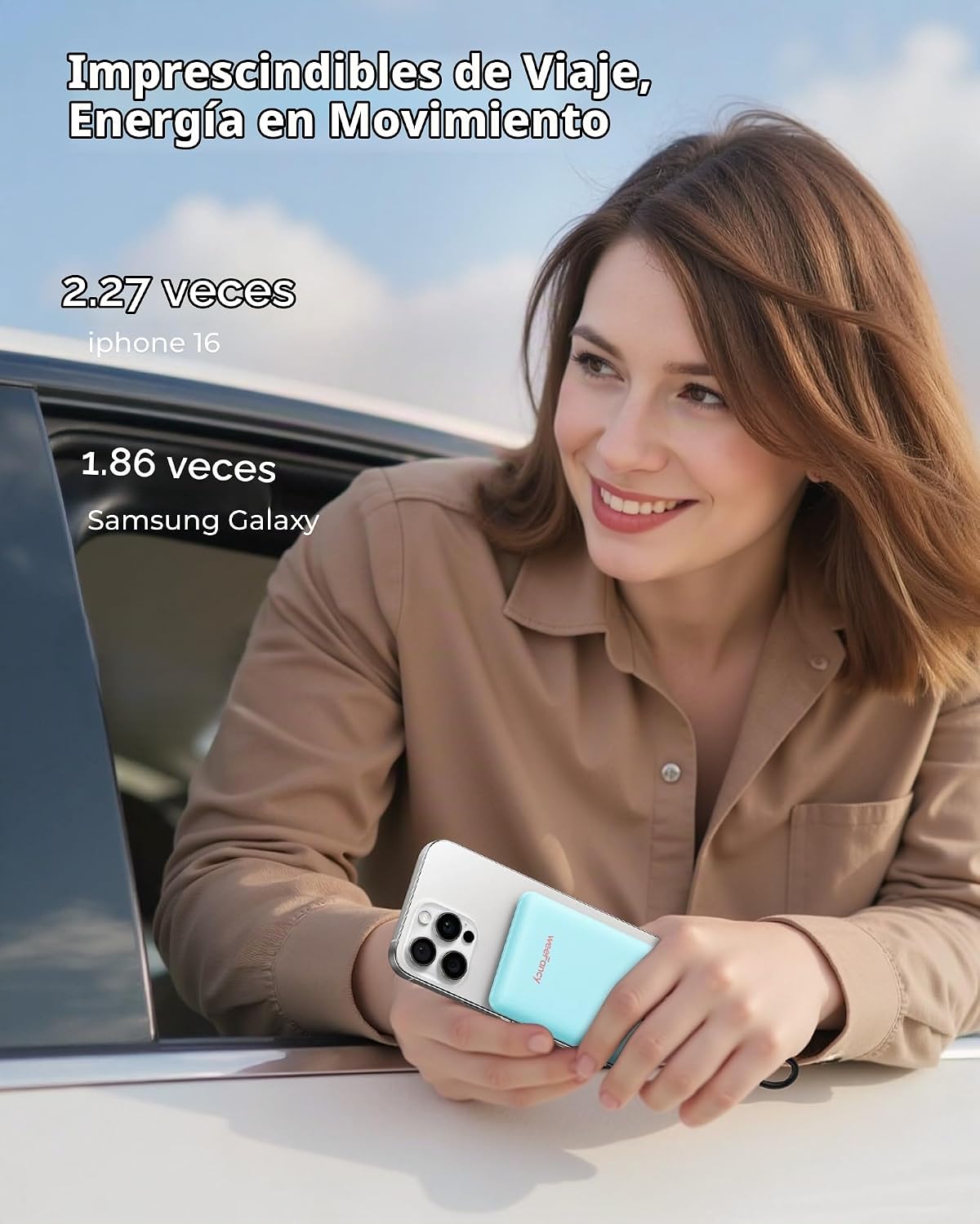 WeeFancy Cargador portátil pequeño de 10000mAh, mini banco de energ...